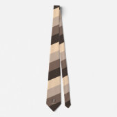 Monogram mocha Latte Color Palette Stripes Stropdas (Voorkant)