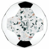 Monogram Modern Abstract Terrazzo Pattern Voetbal (Voorkant)