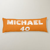 Monogram modern baseball player illustrations lichaamskussen (Achterkant)