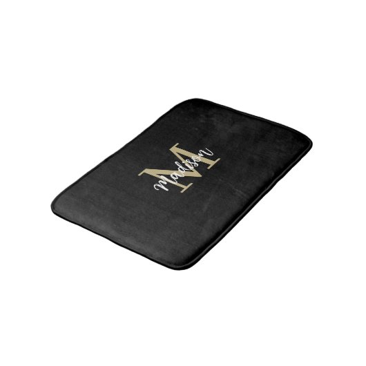Monogram Modern Black en Tan Sand Badmat (Gekanteld)