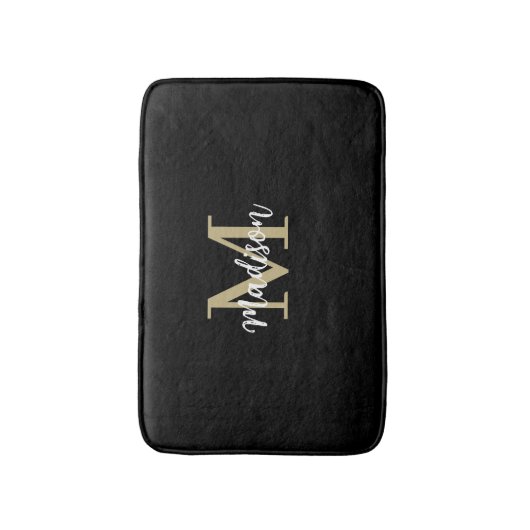 Monogram Modern Black en Tan Sand Badmat (Voorkant Verticaal)