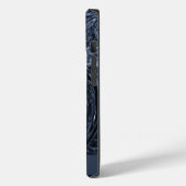 Monogram Modern Blauwe Denim Swirl Plus Pro Max) Case-Mate iPhone Case (Achterkant / Links)