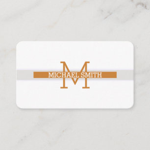 Monogram Modern Bronze Horizontale Lijn Visitekaartje