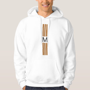 Monogram Modern Brown Stripes Hoodie