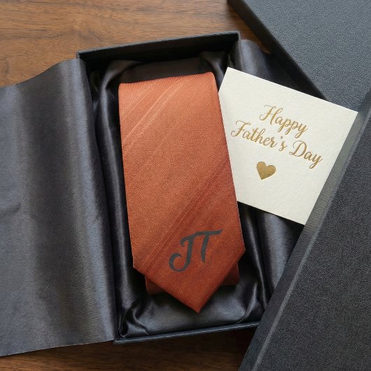 Monogram Modern Brushed Copper Metallic Pattern  Stropdas