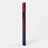 Monogram Modern Burgundy Navy Blue, gepersonalisee Case-Mate iPhone Case (Achterkant/rechts)