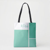 Monogram Modern Chic Cute Stylish Custom Draagtas (Voorkant)