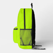 Monogram Modern Chique limoen groen Bedrukte Rugzak (Rechts)