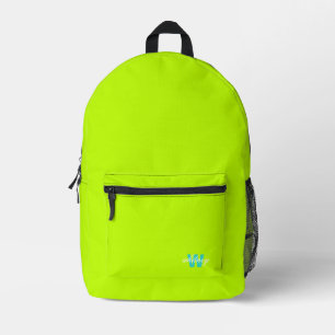 Monogram Modern Chique limoen groen Bedrukte Rugzak