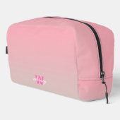 Monogram Modern Chique Roze Pastel Ombre Toilettasje (Rechterhoek)