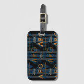 Monogram Modern Collage van Namen Bagagelabel (Voorkant (verticaal))