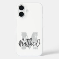 Monogram Modern Cool Grunge Jouw naam toevoegen