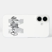Monogram Modern Cool Grunge Jouw naam toevoegen Case-Mate iPhone Case (Achterkant (horizontaal))
