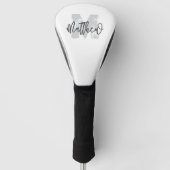 Monogram Modern Cool Grunge Jouw naam toevoegen Golfheadcover (Voorkant)