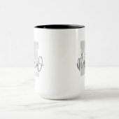 Monogram Modern Cool Grunge Jouw naam toevoegen Mok (Midden)