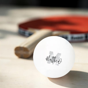 Monogram Modern Cool Grunge Jouw naam toevoegen Pingpongballen