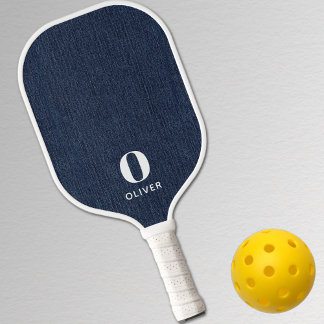 Monogram Modern Donker Navyblauw Denimprint Pickleball Paddle