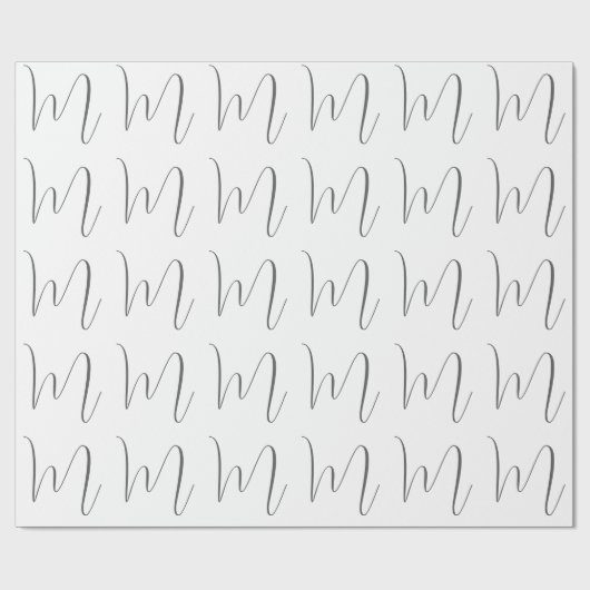 Monogram Modern Eenvoudig Minimalistisch Eenvoudig Cadeaupapier (Vlak)