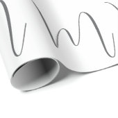 Monogram Modern Eenvoudig Minimalistisch Eenvoudig Cadeaupapier (Rol Hoek)