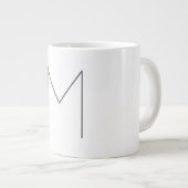 Monogram Modern Eenvoudig Minimalistisch Eenvoudig Extra Grote Beker (Voorkant rechts)