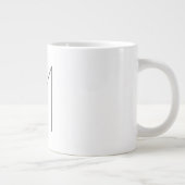 Monogram Modern Eenvoudig Minimalistisch Eenvoudig Extra Grote Beker (Rechts)