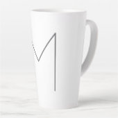 Monogram Modern Eenvoudig Minimalistisch Eenvoudig Latte Mok (Rechterhoek)