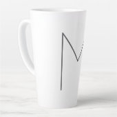 Monogram Modern Eenvoudig Minimalistisch Eenvoudig Latte Mok (Linkerhoek)