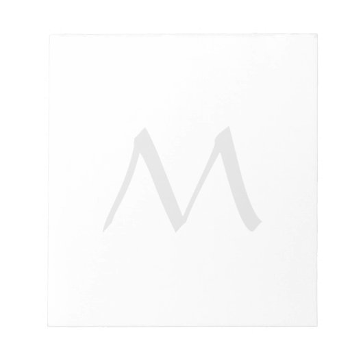 Monogram Modern Eenvoudig Minimalistisch Eenvoudig Notitieblok (Voorkant)