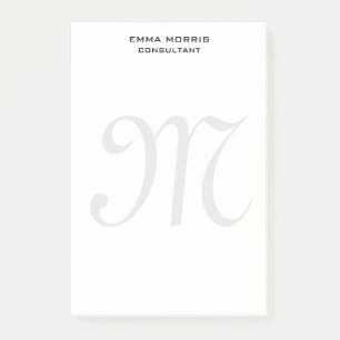Monogram Modern Eenvoudig Minimalistisch Eenvoudig Post-it® Notes