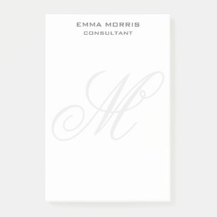Monogram Modern Eenvoudig Minimalistisch Eenvoudig Post-it® Notes