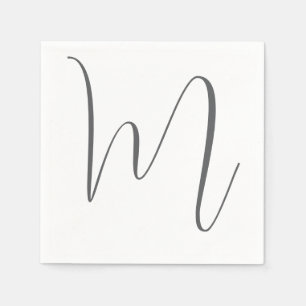 Monogram Modern Eenvoudig Minimalistisch Eenvoudig Servet
