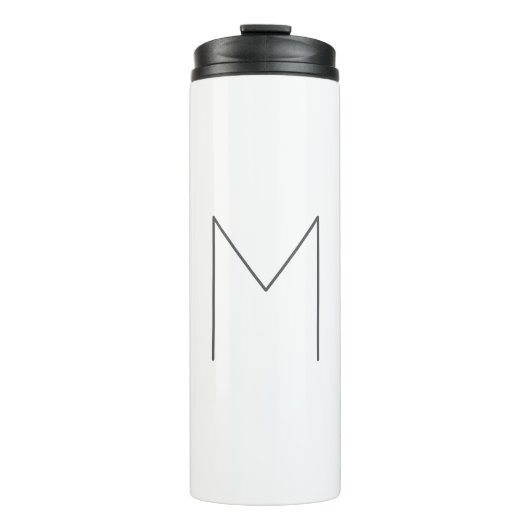 Monogram Modern Eenvoudig Minimalistisch Eenvoudig Thermosbeker (Voorkant)