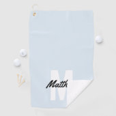 Monogram Modern Eenvoudige Naam Golfhanddoek (Insitu)