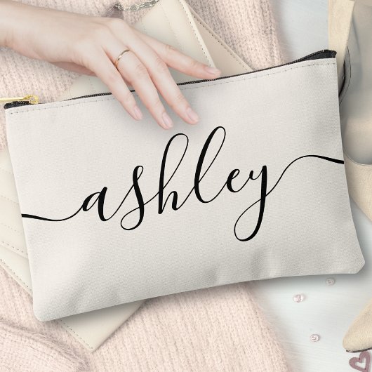 Monogram Modern Elegant Calligrafie Script Ivoor Etui