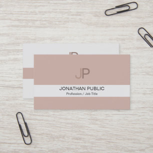 Monogram Modern Elegant Chic Color Harmony Luxe Visitekaartje