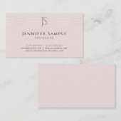 Monogram Modern Elegant Simple Plain Professional Visitekaartje (Voorkant / Achterkant)
