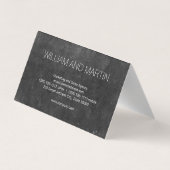 Monogram | Modern Executive (leisteen) Visitekaartjes (Achterkant)