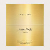 Monogram modern Faux Gold Calligraphy Script Visitekaartjes (Binnenkant ongevouwen)