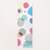 Monogram modern geometrisch cirkelpatroon yogamat (Voorkant)