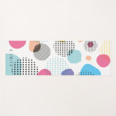 Monogram modern geometrisch cirkelpatroon yogamat (Voorkant (horizontaal))