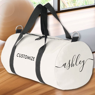 Monogram Modern Girly Script Calligrafie Naam Chic Plunjezak