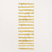 Monogram modern Gold Striped & Black Stippen Yogamat (Achterkant)