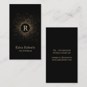 Monogram Modern Hair & Makeup Artist Visitekaartje (Voorkant / Achterkant)