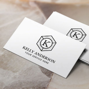 Monogram Modern Hexagon Logo minimalist Visitekaartje