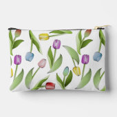 Monogram Modern Kleurrijk Tulpen Bloempatroon Etui (Achterkant)