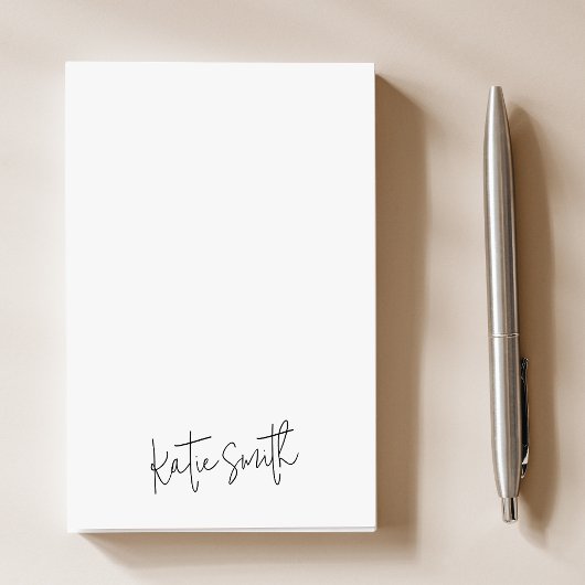 Monogram Modern minimaal handgeschreven script Post-it® Notes