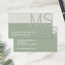 Monogram Modern Minimaal Saliegroen Professioneel