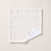 Monogram Modern Minimal Neutral Stijlvol Elegant Bad Handdoek (Wasdoekje)