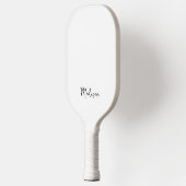 Monogram Modern Minimalist White Pickleball Paddle (Links)