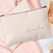 Monogram Modern Minimalistisch Blush Roze Goud Scr Etui